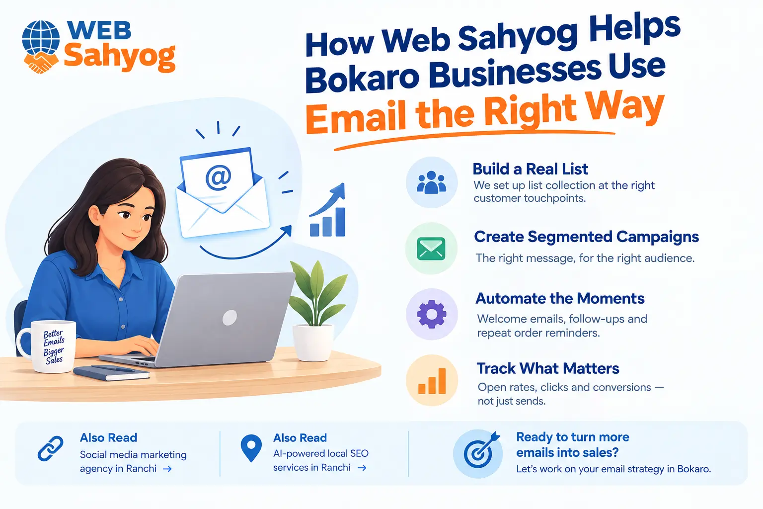 How Web Sahyog Helps Bokaro Businesses Use Email the Right Way